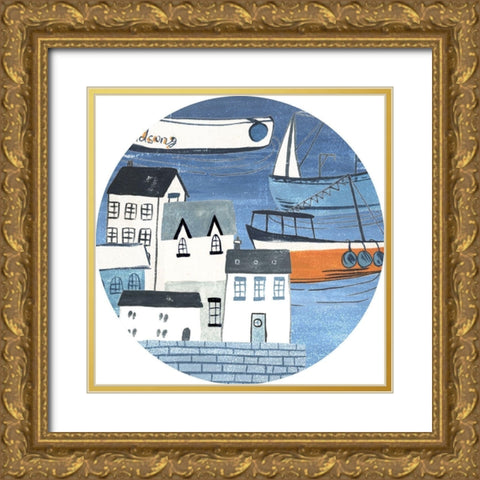 Sailors Rest Collection C Gold Ornate Wood Framed Art Print with Double Matting by Wang, Melissa