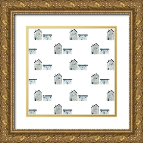 Sailors Rest Collection F Gold Ornate Wood Framed Art Print with Double Matting by Wang, Melissa