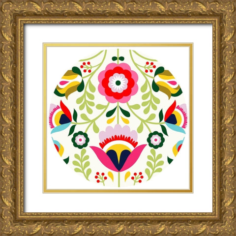 Cinco de Mayo Collection C Gold Ornate Wood Framed Art Print with Double Matting by Borges, Victoria
