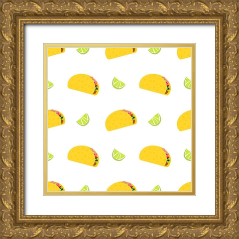 Cinco de Mayo Collection F Gold Ornate Wood Framed Art Print with Double Matting by Borges, Victoria