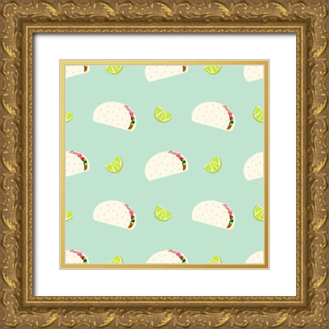 Cinco de Mayo Collection G Gold Ornate Wood Framed Art Print with Double Matting by Borges, Victoria