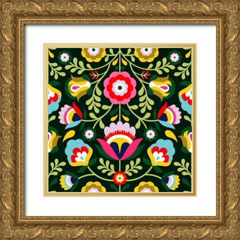 Cinco de Mayo Collection I Gold Ornate Wood Framed Art Print with Double Matting by Borges, Victoria