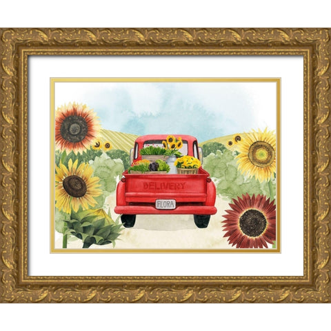 Farm Flora Collection A Gold Ornate Wood Framed Art Print with Double Matting by Popp, Grace