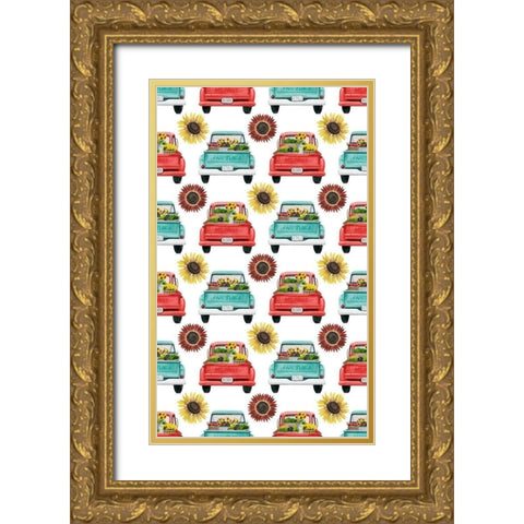 Farm Flora Collection E Gold Ornate Wood Framed Art Print with Double Matting by Popp, Grace