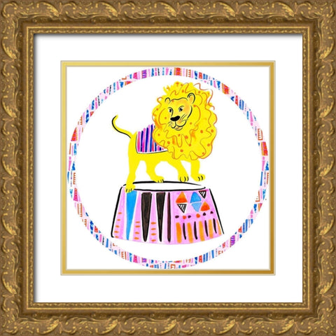 Circus Fun Collection C Gold Ornate Wood Framed Art Print with Double Matting by Blanckslate