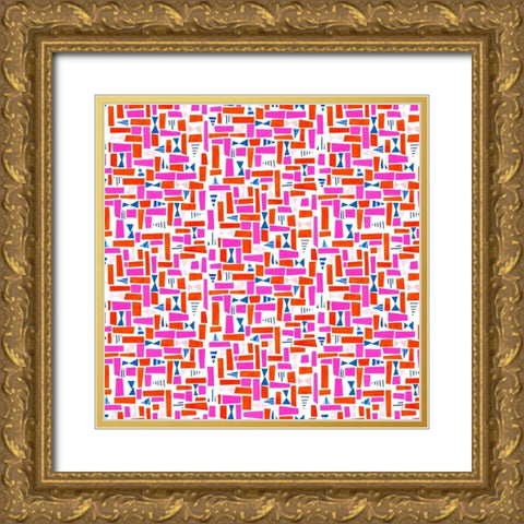 Circus Fun Collection F Gold Ornate Wood Framed Art Print with Double Matting by Blanckslate