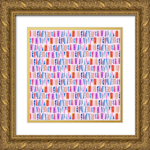 Circus Fun Collection H Gold Ornate Wood Framed Art Print with Double Matting by Blanckslate