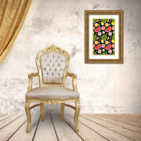 Fresh Fruit Collection E Gold Ornate Wood Framed Art Print with Double Matting by Borges, Victoria