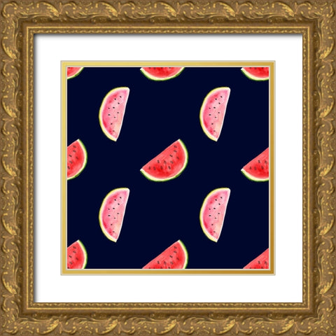 Fresh Fruit Collection I Gold Ornate Wood Framed Art Print with Double Matting by Borges, Victoria