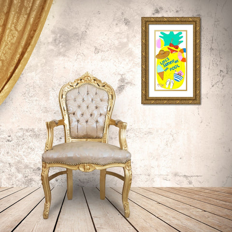 Soak up the Sun Collection B Gold Ornate Wood Framed Art Print with Double Matting by Blanckslate