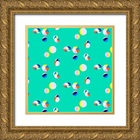 Soak up the Sun Collection G Gold Ornate Wood Framed Art Print with Double Matting by Blanckslate