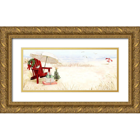 Christmas Coast Collection D Gold Ornate Wood Framed Art Print with Double Matting by Borges, Victoria
