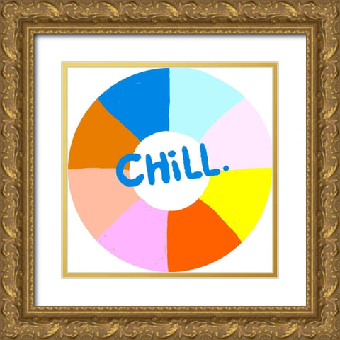 Beachy Keen Collection C Gold Ornate Wood Framed Art Print with Double Matting by Blanckslate