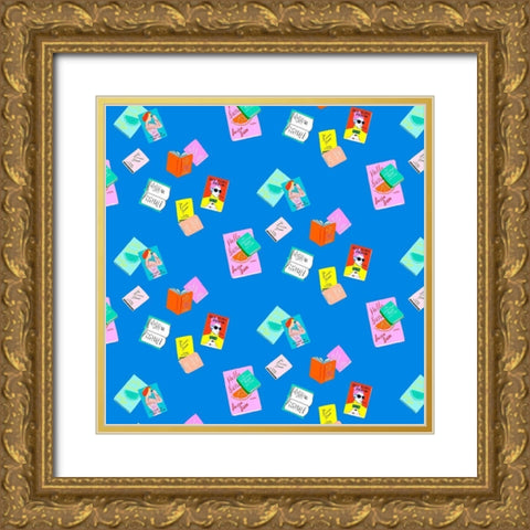 Beachy Keen Collection F Gold Ornate Wood Framed Art Print with Double Matting by Blanckslate