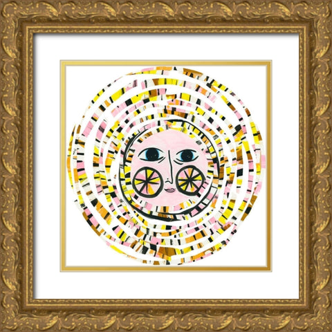 Capri Collection C Gold Ornate Wood Framed Art Print with Double Matting by Blanckslate