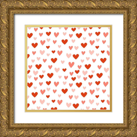 Darling Valentine Collection I Gold Ornate Wood Framed Art Print with Double Matting by Borges, Victoria