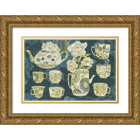 Oolong Collection A Gold Ornate Wood Framed Art Print with Double Matting by Zarris, Chariklia