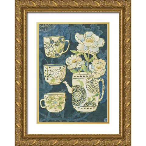 Oolong Collection B Gold Ornate Wood Framed Art Print with Double Matting by Zarris, Chariklia