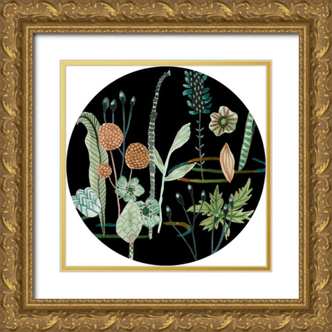 Duck in River Collection C Gold Ornate Wood Framed Art Print with Double Matting by Wang, Melissa