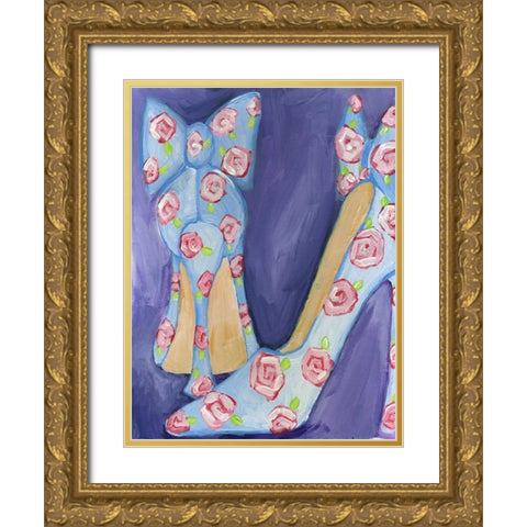 Shoes Gold Ornate Wood Framed Art Print with Double Matting by Seay, Anne