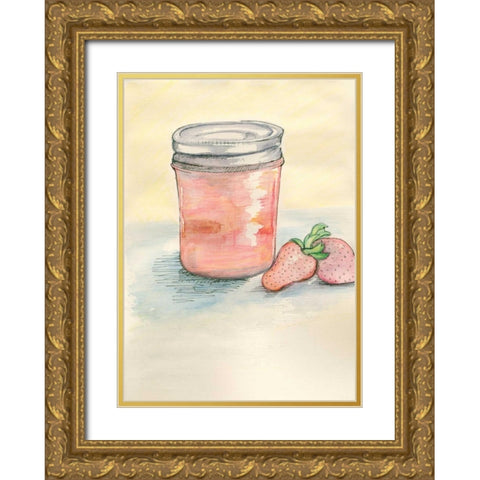 Jar Gold Ornate Wood Framed Art Print with Double Matting by Seay, Anne