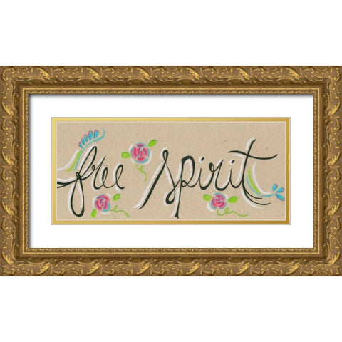 Free Spirit Gold Ornate Wood Framed Art Print with Double Matting by Seay, Anne