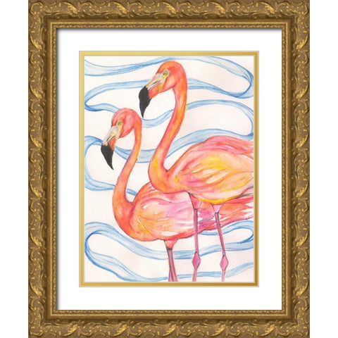 Two Gold Ornate Wood Framed Art Print with Double Matting by Seay, Anne