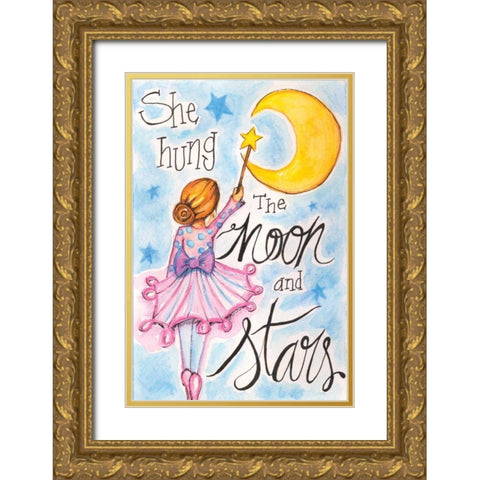 Fairy Gold Ornate Wood Framed Art Print with Double Matting by Seay, Anne