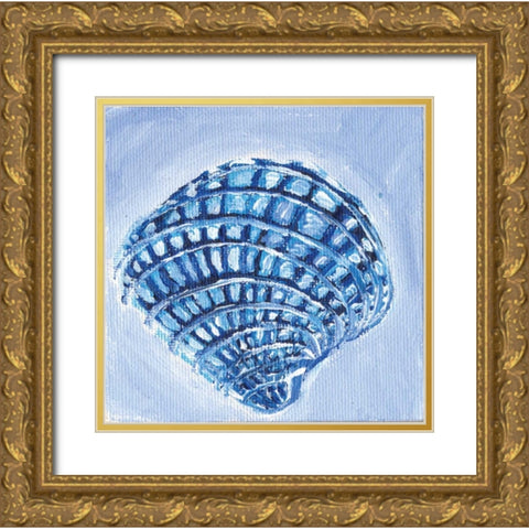 Shell I Gold Ornate Wood Framed Art Print with Double Matting by Seay, Anne