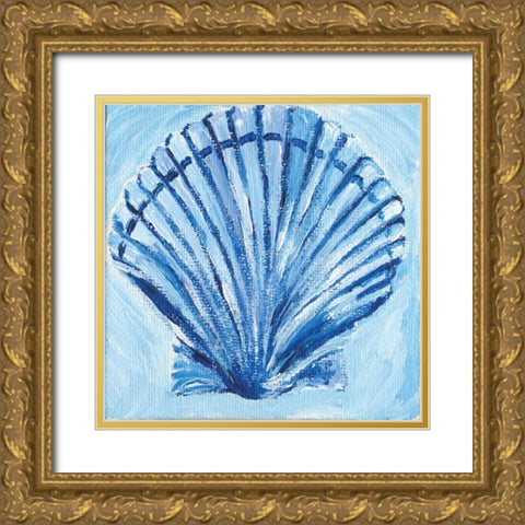 Shell II Gold Ornate Wood Framed Art Print with Double Matting by Seay, Anne