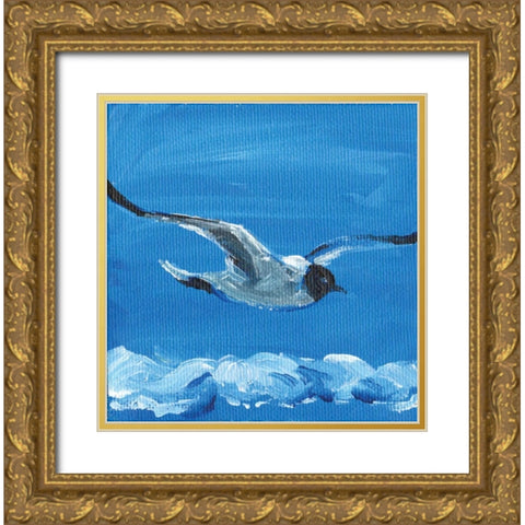 Bird Gold Ornate Wood Framed Art Print with Double Matting by Seay, Anne
