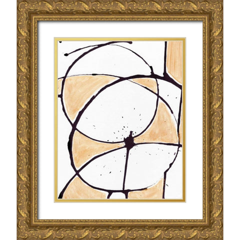 Abstract Gold  Gold Ornate Wood Framed Art Print with Double Matting by Seay, Anne