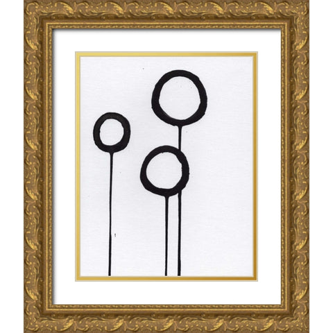 BandW III Gold Ornate Wood Framed Art Print with Double Matting by Seay, Anne