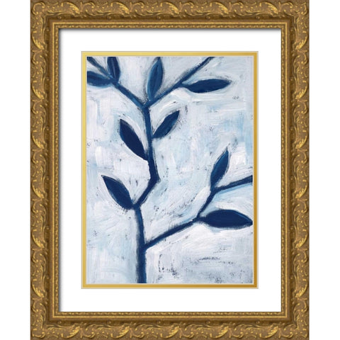 Blue and White II Gold Ornate Wood Framed Art Print with Double Matting by Seay, Anne