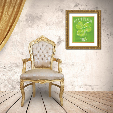 Cant Pinch This Gold Ornate Wood Framed Art Print with Double Matting by Seay, Anne