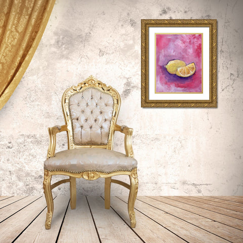 Sour Lemons Gold Ornate Wood Framed Art Print with Double Matting by Seay, Anne