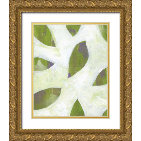 Patches II Gold Ornate Wood Framed Art Print with Double Matting by Seay, Anne
