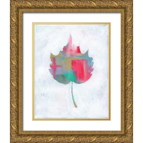 Leaf Abstract I Gold Ornate Wood Framed Art Print with Double Matting by Seay, Anne