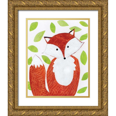 Critter Collage I Gold Ornate Wood Framed Art Print with Double Matting by Seay, Anne