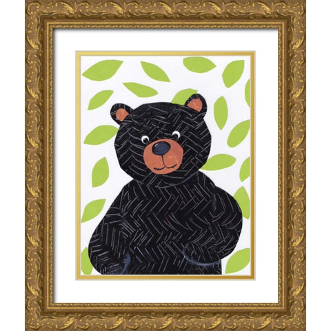 Critter Collage III Gold Ornate Wood Framed Art Print with Double Matting by Seay, Anne