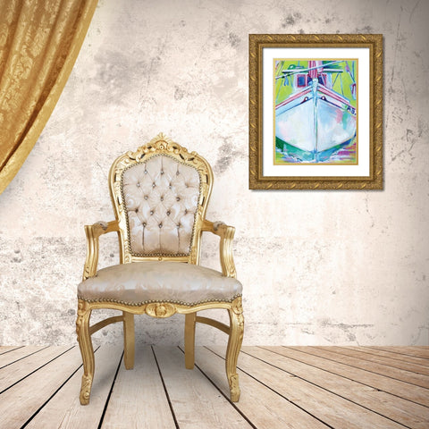 Sunset Boat I Gold Ornate Wood Framed Art Print with Double Matting by Seay, Anne