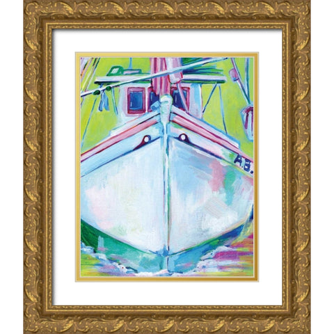 Sunset Boat I Gold Ornate Wood Framed Art Print with Double Matting by Seay, Anne