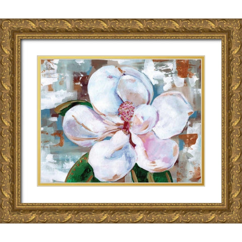 Magnolia Gold Ornate Wood Framed Art Print with Double Matting by Seay, Anne