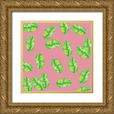 Tropical Pattern Gold Ornate Wood Framed Art Print with Double Matting by Seay, Anne