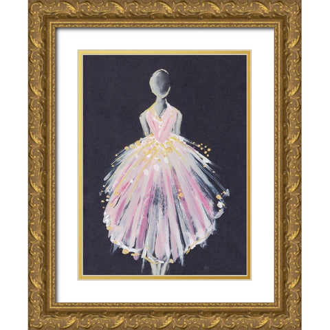 Runway Fashion III Gold Ornate Wood Framed Art Print with Double Matting by Seay, Anne