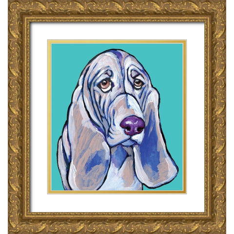 Hound II Gold Ornate Wood Framed Art Print with Double Matting by Seay, Anne