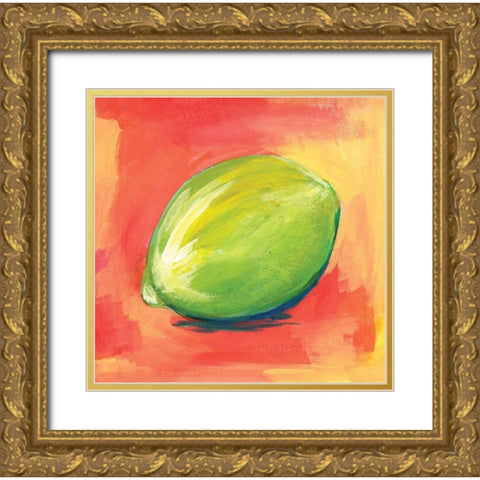 Lime Gold Ornate Wood Framed Art Print with Double Matting by Seay, Anne