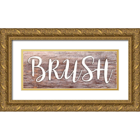 Brush Gold Ornate Wood Framed Art Print with Double Matting by Seay, Anne