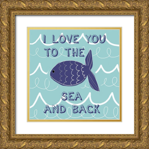 To the Sea and Back Gold Ornate Wood Framed Art Print with Double Matting by Seay, Anne