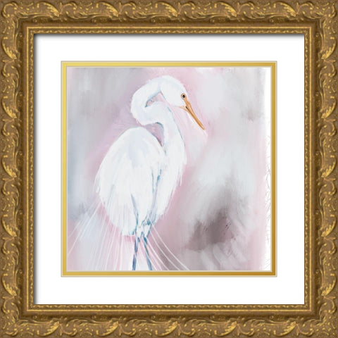 Beach Bird Gold Ornate Wood Framed Art Print with Double Matting by Seay, Anne